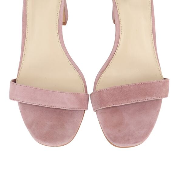 Vince Camuto Acelyn Pink Suede Block Heel Sandal Size 8 Chic Modern - Picture 2 of 10